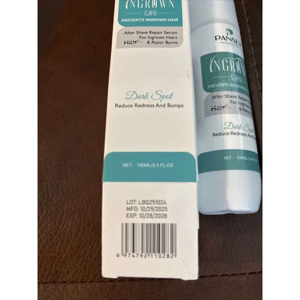 Pansly Roll-On After Shave Repair Serum‎ For Ingrown Hairs & Dark Spots, 3.4oz